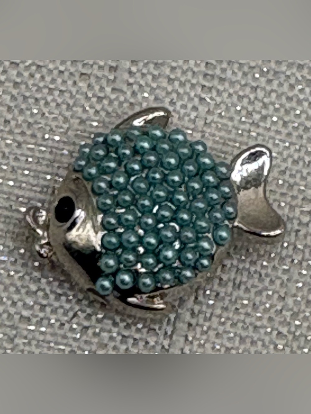 PEARLED FISH - Snap Button Charm - 18mm/20mm - Genuine Magnolia & Vine Charm